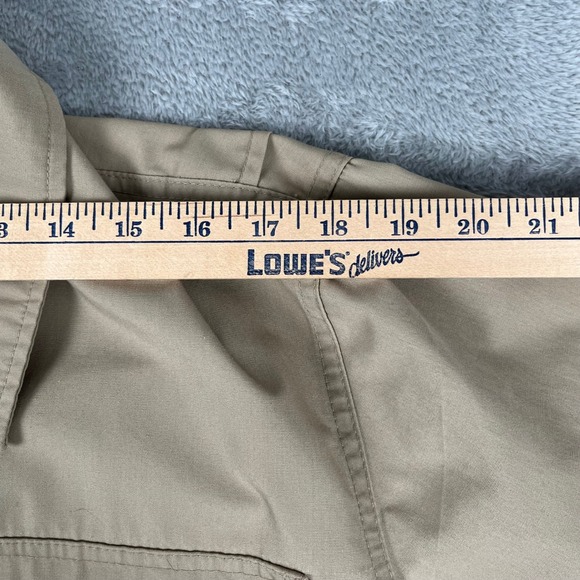 Cabelas 6-086 Hunting Fishing Safari Khaki Beige Belted Field Jacket Medium Vtg - Picture 7 of 12